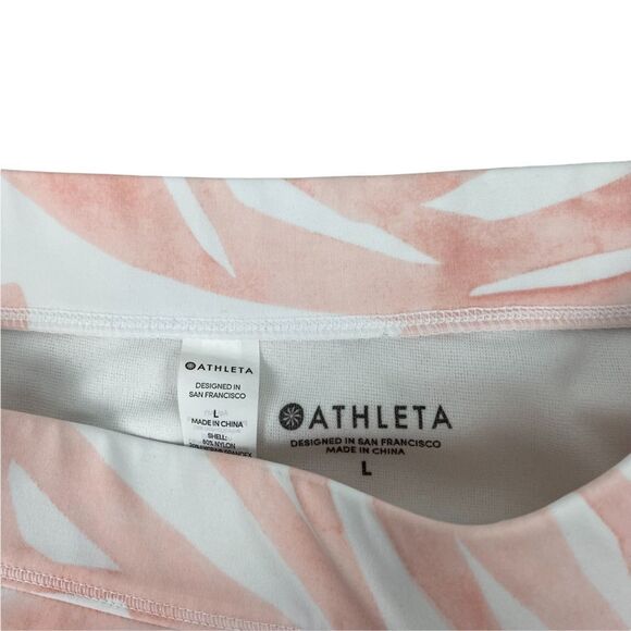 Athleta Pink & White High Waist Swim Bottom size Large - Picture 4 of 4